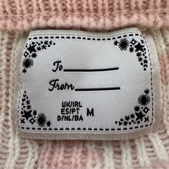 Ladies Atmosphere Pink Polka Dot Squirrel Ugly Christmas Sweater - Picture 3 of 6